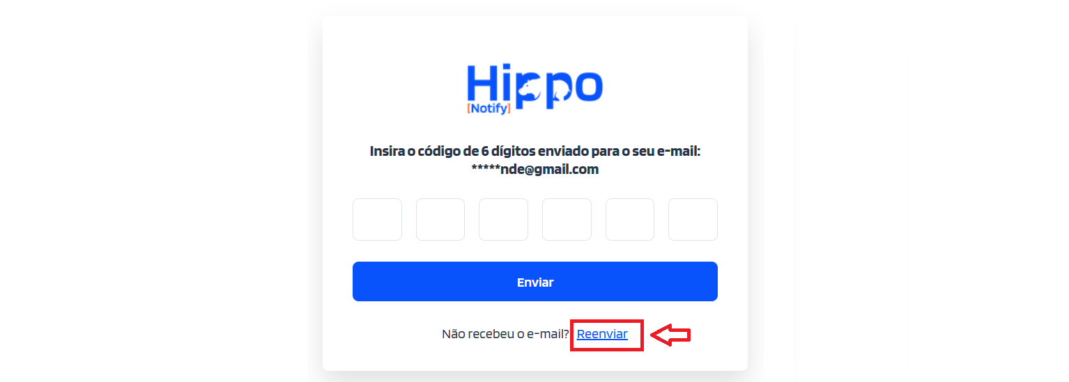 Tela de confirmação